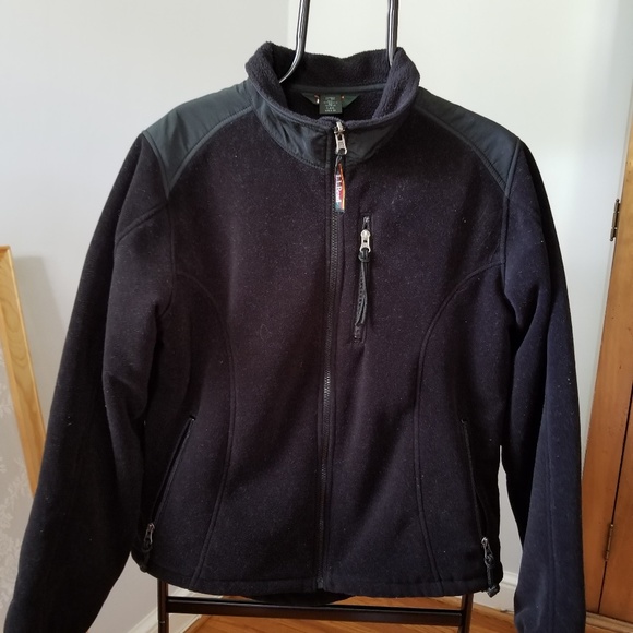 L.L. Bean Jackets & Blazers - L.L. BEAN WOMEN'S BLACK FLEECE JACKET * size L*